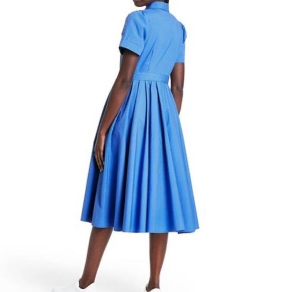 Blue Button-Up Midi Dress - Picture 6 of 15